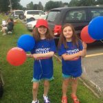 Two children wearing Hampden District Attorney Anthony Gulluni campaign gear,