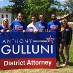 Hampden District Attorney Anthony Gulluni poses with five campaign volunteers.