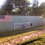 A replica version of Fenway Park's green monster.