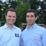 Hampden District Attorney Anthony Gulluni poses for a photo with state Sen. Eric Lesser.